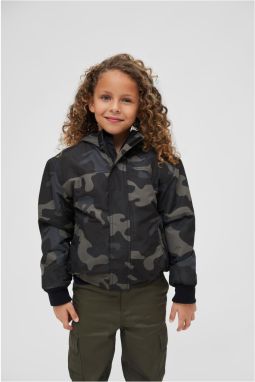 Children's windbreaker with darkcamo front zipper