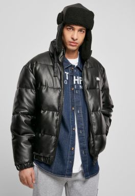 Men's jacket made of imitation leather Southpole Bubble black