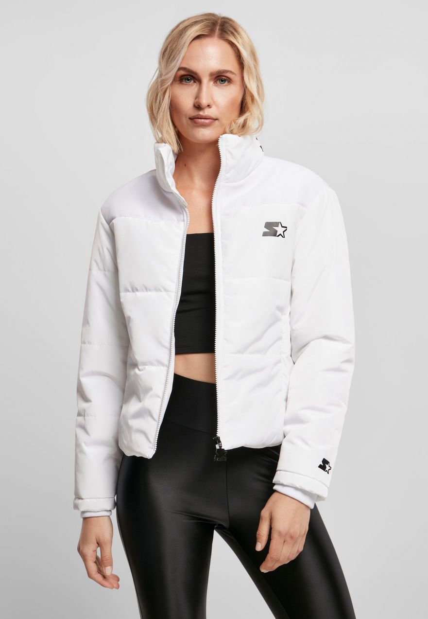 Women's quilted jacket Starter Logo white