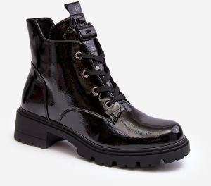 Patented women's ankle boots with zipper S.Barski Black