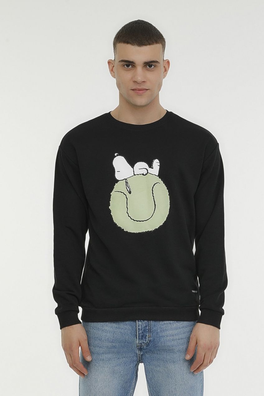 Lumberjack ML SNOOPY 16SNP53 2PR BLACK Man Sweatshirt