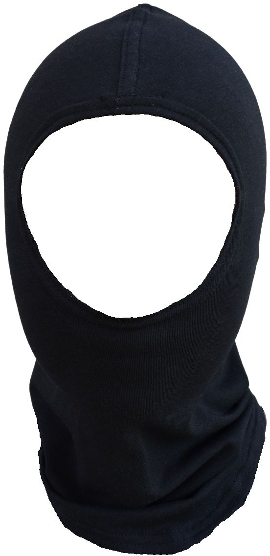 Women's and men's bamboo balaclava - black