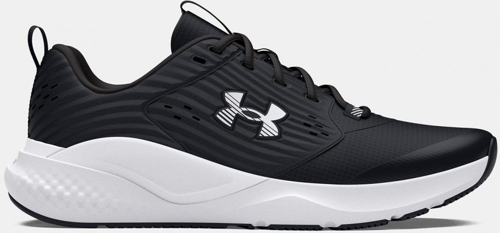 Čierne kožené športové tenisky Under Armour UA Charged Commit TR 4