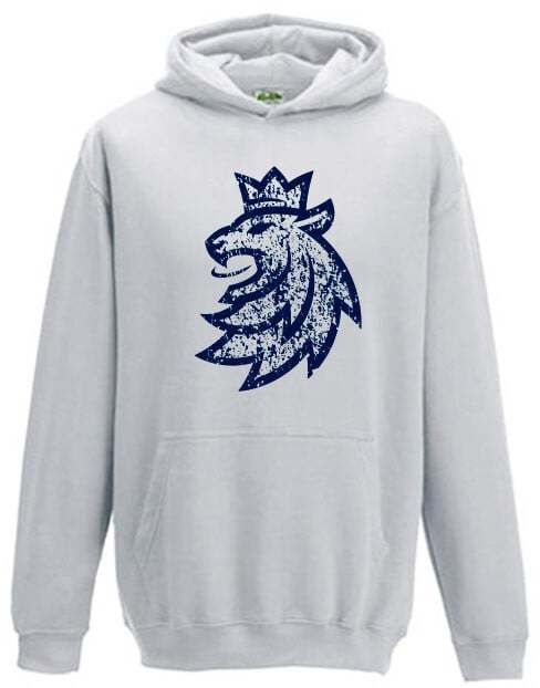 Official Merchandise Children's Hoodie Czech Hockey Lion Grey, 7 - 8 years