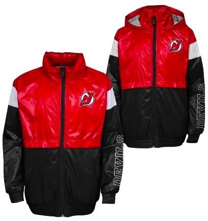 Outerstuff Children's Jacket GOAL LINE STANCE FZ WINDBREAKE NEW JERSEY DEVILS