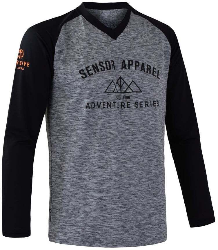 Men's Jersey Sensor Cyklo Charger LS Grey/Black