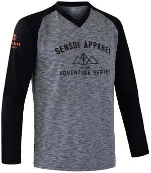 Men's Jersey Sensor Cyklo Charger LS Grey/Black