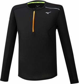 Men's Mizuno Dry Aero Flow LS HZ/Black Sweatshirt