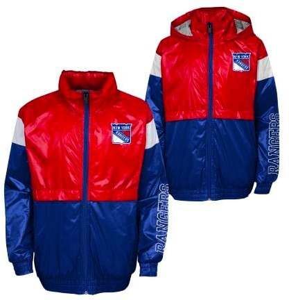 Children's Jacket Outerstuff GOAL LINE STANCE FZ WINDBREAKE NEW YORK RANGERS