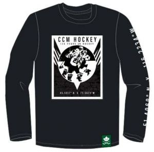 Men's T-shirt CCM NOSTALGIA POSTER L/S TEE SR