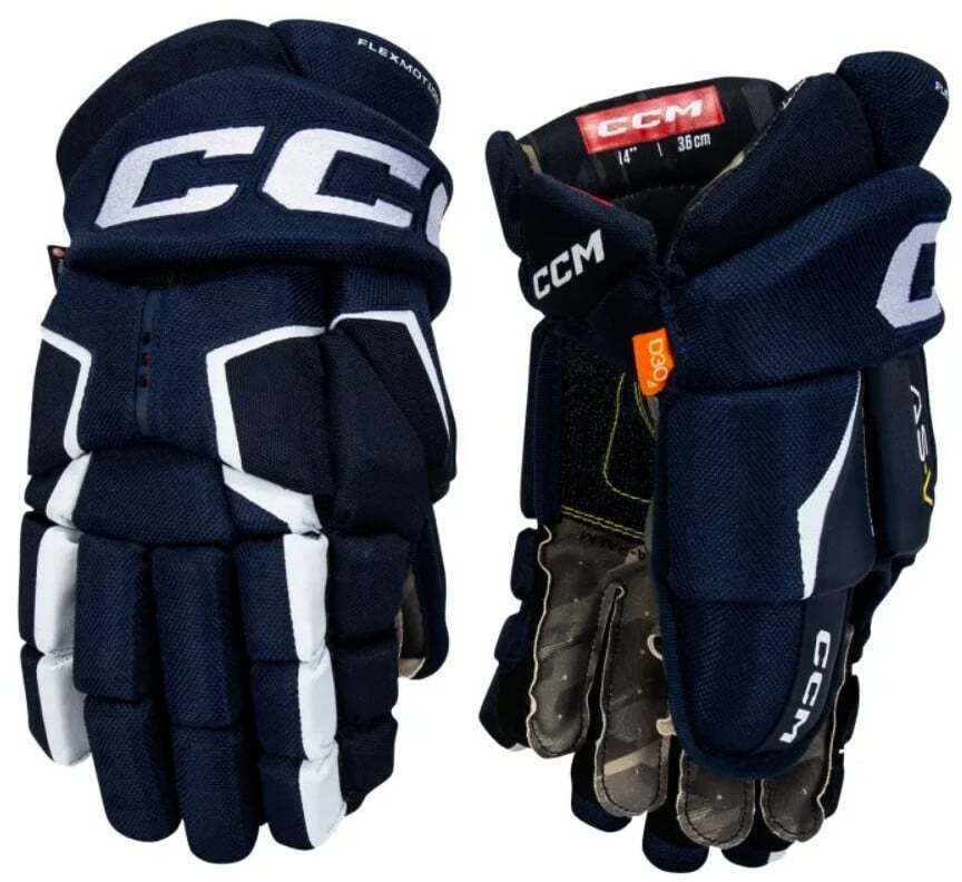 CCM Tacks AS-V navy/white Hockey Gloves, Junior