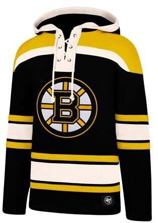 Hockey Sweatshirt 47 Brand Lacer Hood NHL Boston Bruins David Pastrnak 88, XL