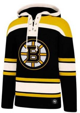 Hockey Sweatshirt 47 Brand Lacer Hood NHL Boston Bruins David Pastrnak 88, XL
