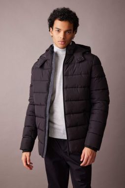 DEFACTO Slim Fit Faux Fur Lined Puffer Jacket