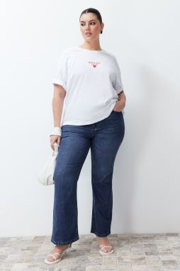 Trendyol Curve Blue More Sustainable High Waist Flare Jeans