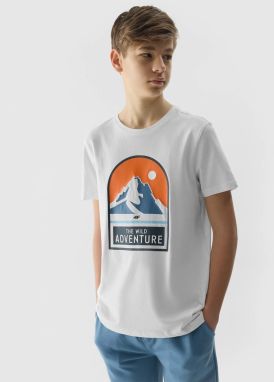 4F Organic Cotton T-Shirt for Boys - White