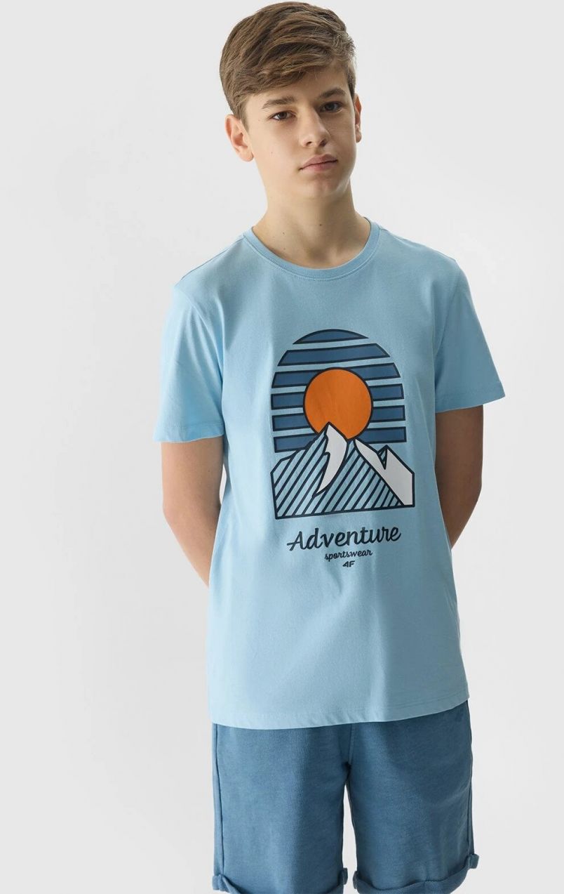 4F Organic Cotton T-Shirt for Boys - Blue