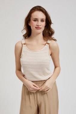 Women's tank top MOODO - ecru white/beige