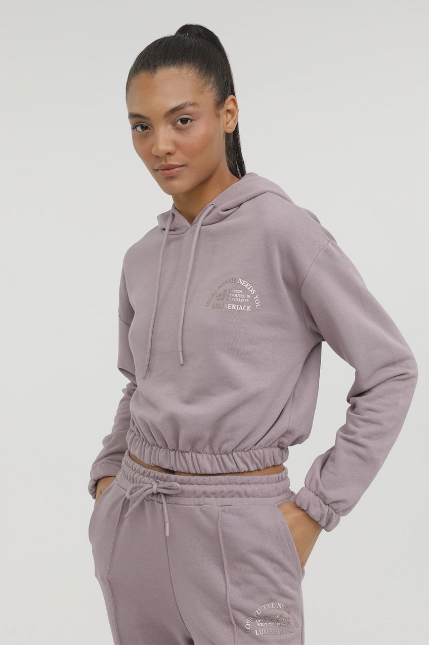 Lumberjack W-GF23 BENA HOODIE 2PR PASTEL PURPLE Woman 449