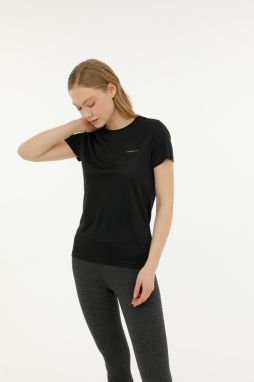 Lumberjack W-CT123 BASIC  PES C NECK BLACK Woman Sleeve T-Sh