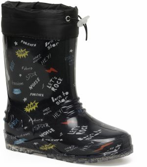 YELLOW KIDS RUTA 3PR BLACK Boy Rain Boots