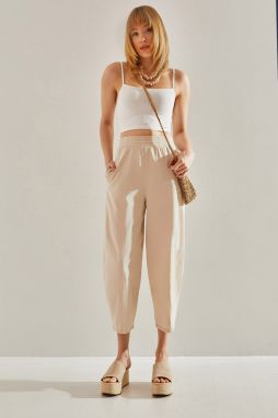 Bianco Lucci Women's Elastic Waist Trousers