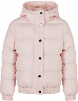Girl's Hooded Puffer Jacket - Pink