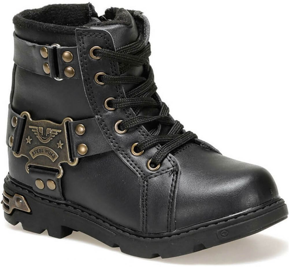 YELLOW KIDS  Chromis.19W Black Boy Biker Boots