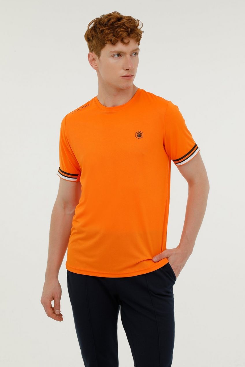Lumberjack ML BAYERN 11GLF75 3FX ORANGE Man Sleeve T-Sh