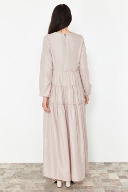 Trendyol Beige Polka Dot Patterned Woven Dress