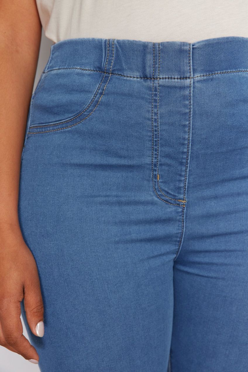 Trendyol Curve Blue Leggings Look Ektra Flexible Skinny Jeans