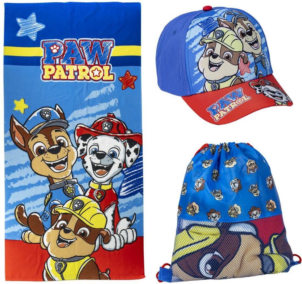 TOWEL SET SACHET PAW PATROL