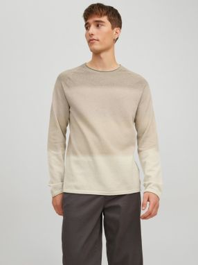 Béžový pánsky sveter Jack & Jones Hill