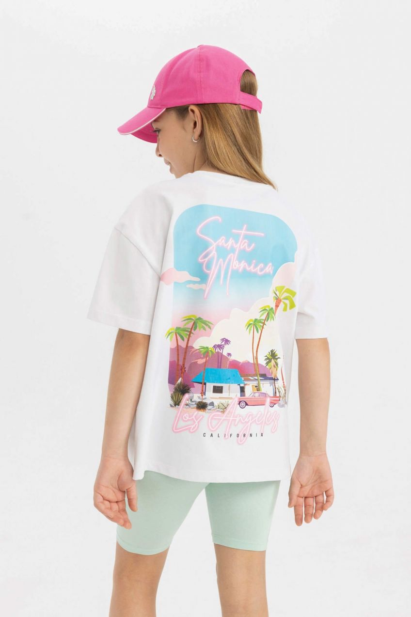 DEFACTO Oversize Fit Printed Short Sleeve T-shirt