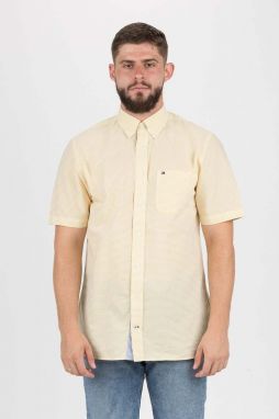 Košeľa - TOMMY HILFIGER CLASSIC STRIPE SHIRT S/S svetložlto-biela