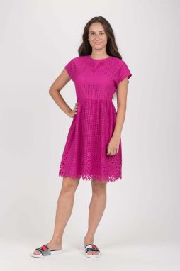 Tommy Hilfiger Šaty - OC HELENA DRESS SS ružové