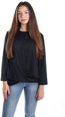 Tommy Hilfiger Top - LEE C-NK TOP 3/4 SLV tmavomodrý