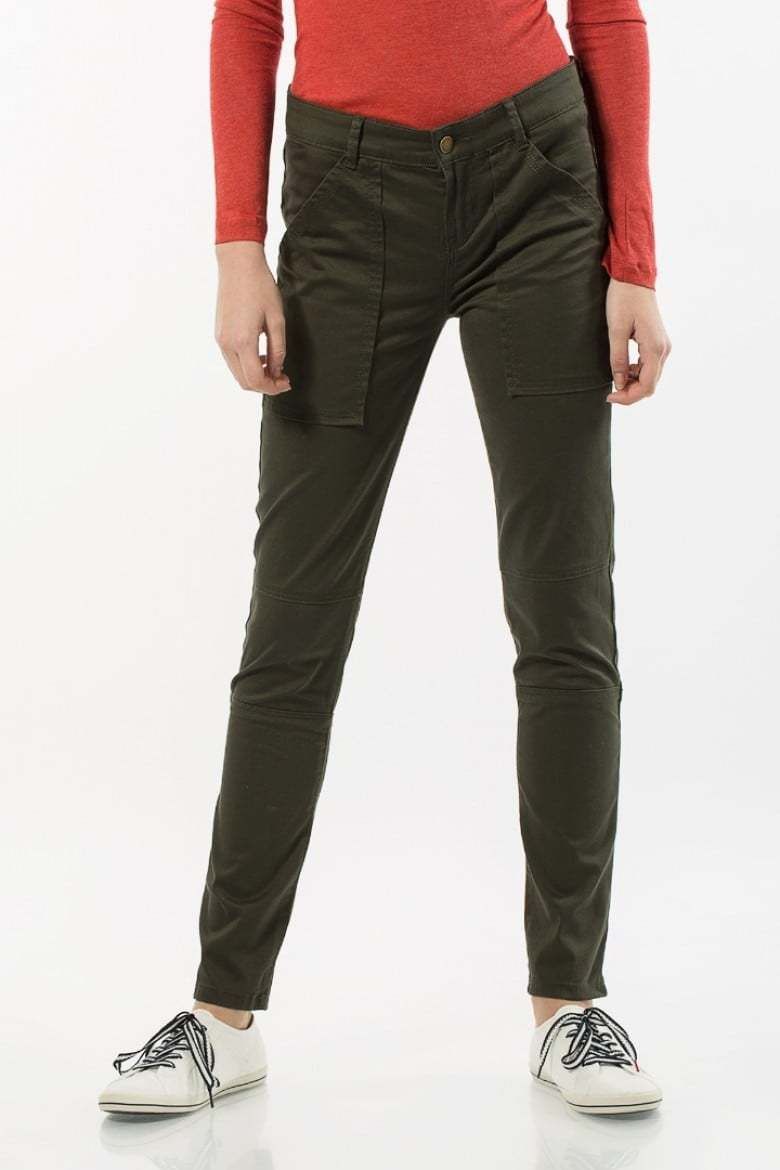 Nohavice - Tommy Hilfiger SILVANA VENICE RW CARGO zelené
