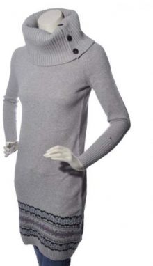 Tommy Hilfiger Šaty - PALMER FAIRISLE sivé