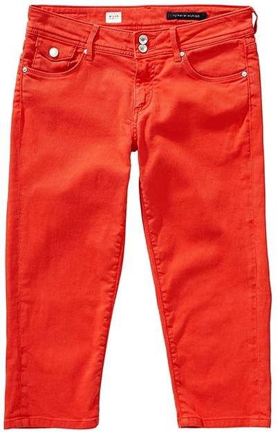 Tommy Hilfiger Krátke nohavice - denim milan capr červené