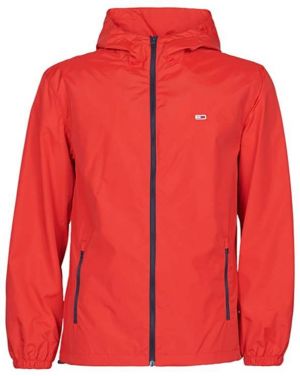 Tommy Jeans Bunda - TJM PACKABLE WINDBREAKER červená