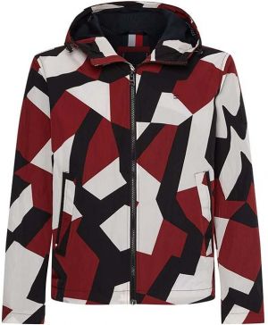 Tommy Hilfiger Bunda - LIGHTWEIGHT HOODED PRINT JACKET vzorovaná