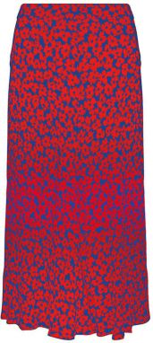 Tommy Hilfiger Sukňa - VISCOSE MOSS CREPE MIDI SKIRT červená