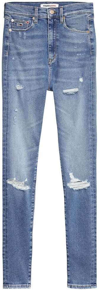 Rifle - Tommy Jeans RiRiSYLVIA HR SPR SKNY AE715 LBSD bledomodré