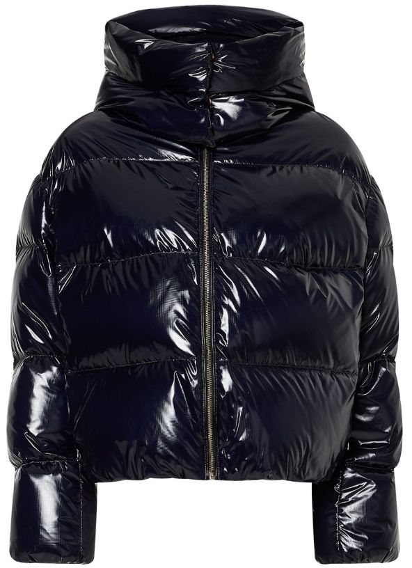 Bunda - Tommy Hilfiger GLOSSY DOWN PUFFER JACKET modrá