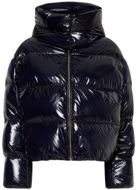 Bunda - Tommy Hilfiger GLOSSY DOWN PUFFER JACKET modrá