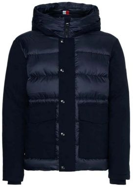 Tommy Hilfiger Bunda - TECH MIX MEDIA HOODED JACKET modrá