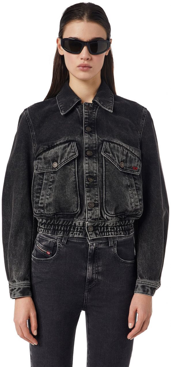 Diesel Bunda - DE-TRACY JACKET čierna