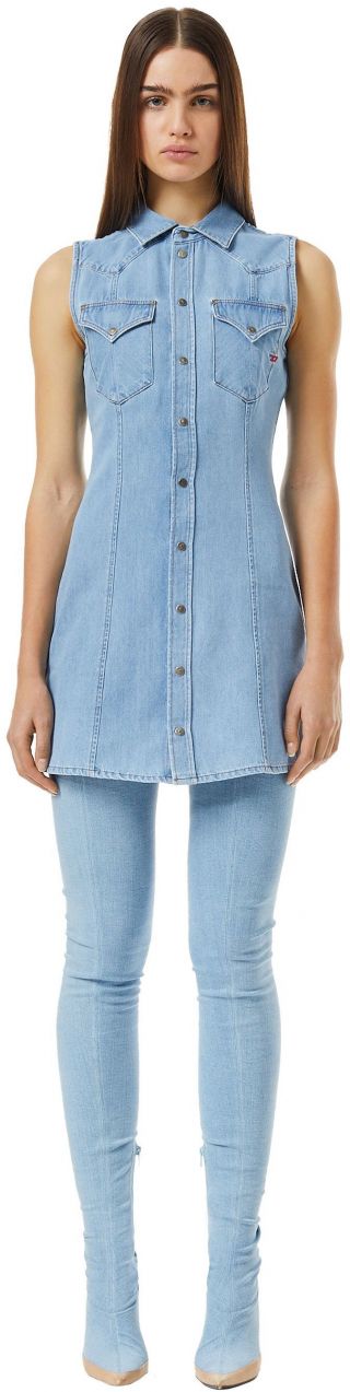 Diesel Šaty - DE-GLO-F DRESS modré