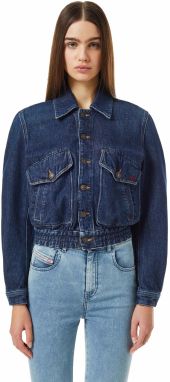 Diesel Bunda - DE-TRACY JACKET modrá